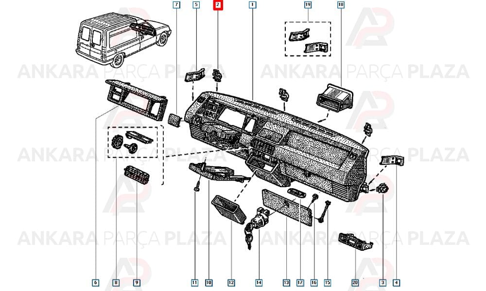 Renault 9 11 Torpido Klipsi Mtj