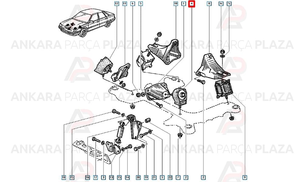 Motor Takozu Sol Renault 21 Concorde
