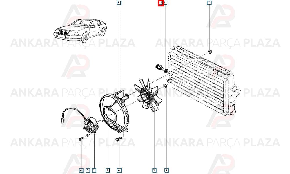 Renault R 21, R 25 Fan Müşürü Valeo