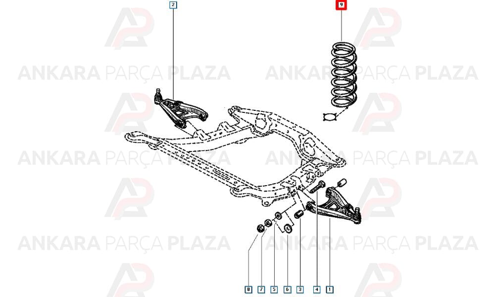 R19 Europa 92 - 01 Ön Helezon Yayı Sağ - Sol 2Li Set 7700782275