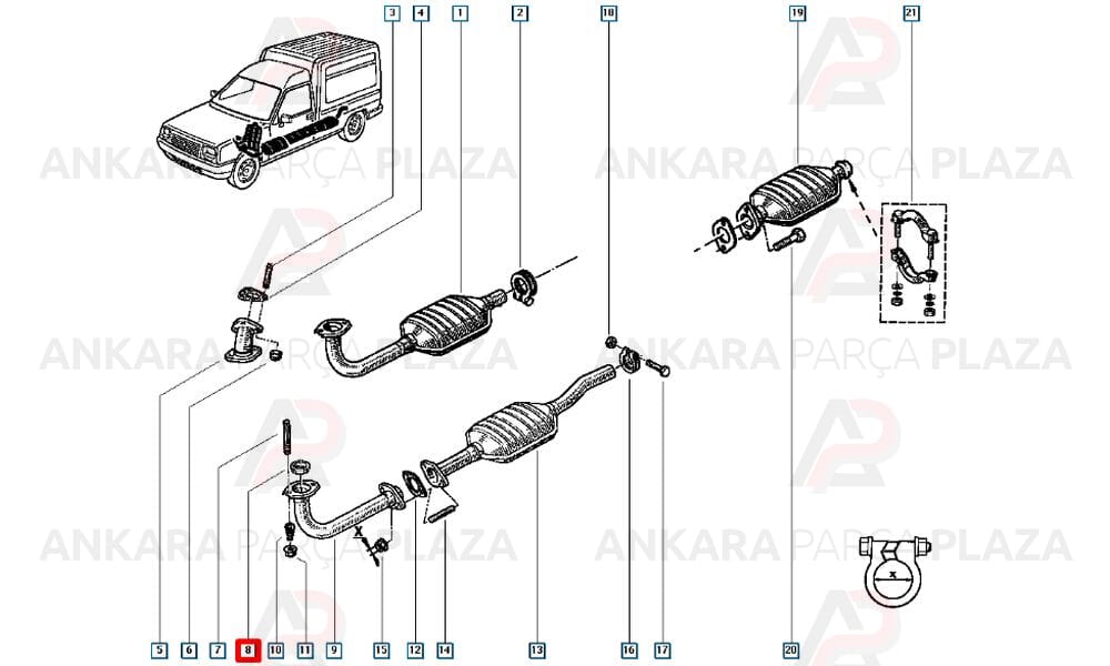 Egzoz Boğaz Contası Renault 9 Renault 11