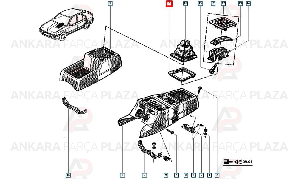 Renault 19 Vites Körüğü Çerçevesi Kaya