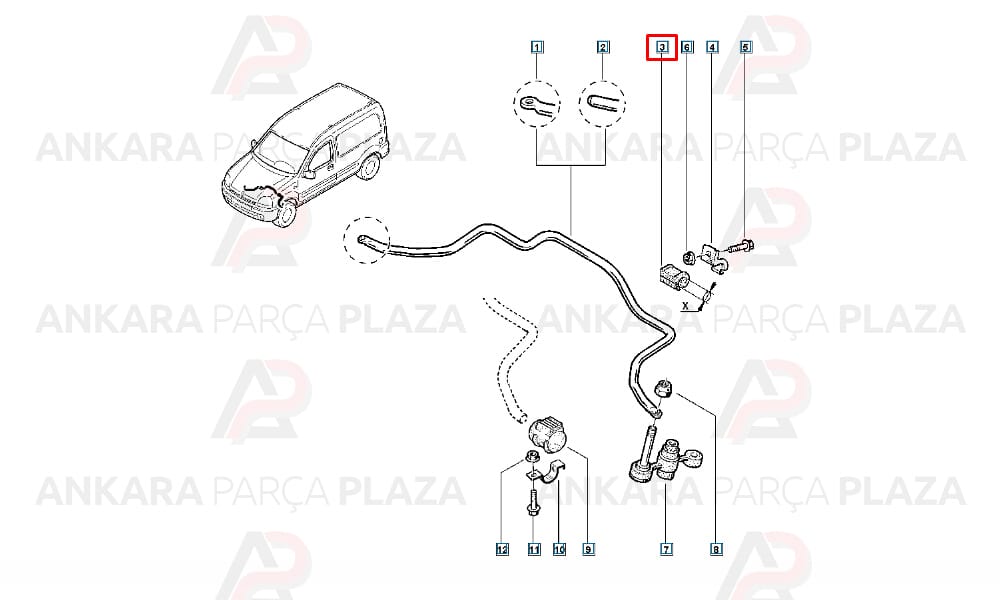 Renault 9 - 11 - 19, Clio, Kangoo Viraj Demır Lastiği Ön Sağ Sol Orta Ytt