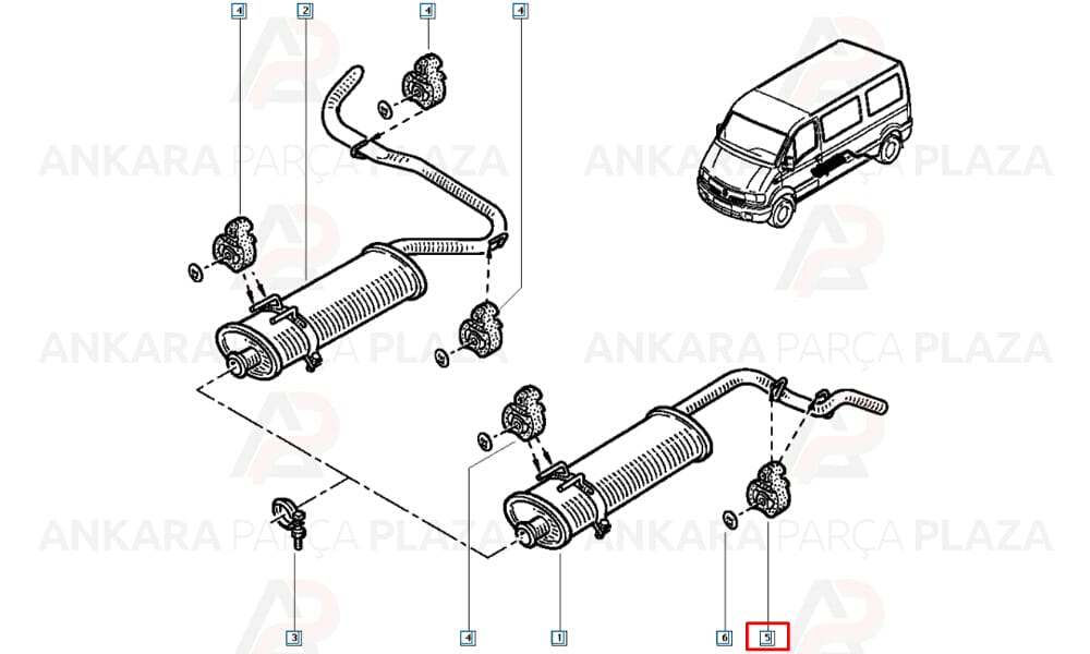Renault 19 Master Egzoz Askı Lastiği Üçel Kauçuk