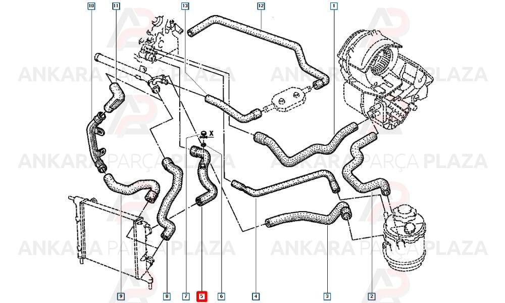 Radyatör Üst Hortumu Renault Megane