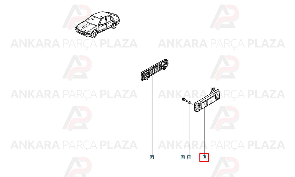 Express 95 - 99 Ön Kapı Dış Açma Kolu Sol Siyah 7700793252