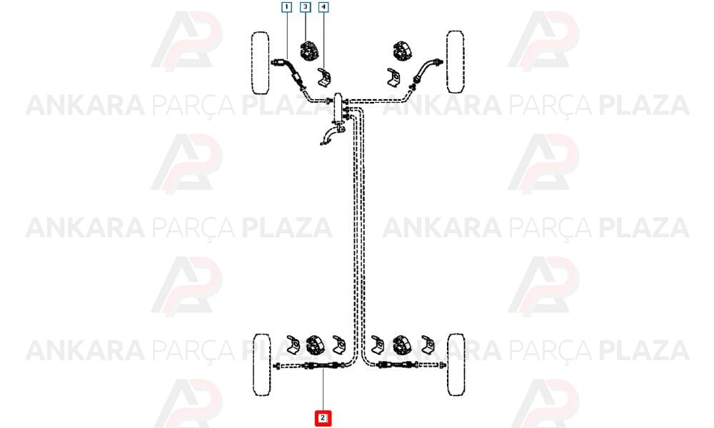 R9 Broadway 83 - 96 Arka Fren Hortumu Meydan