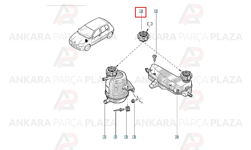 Genleşme Kavanoz Kapağı Renault Kangoo