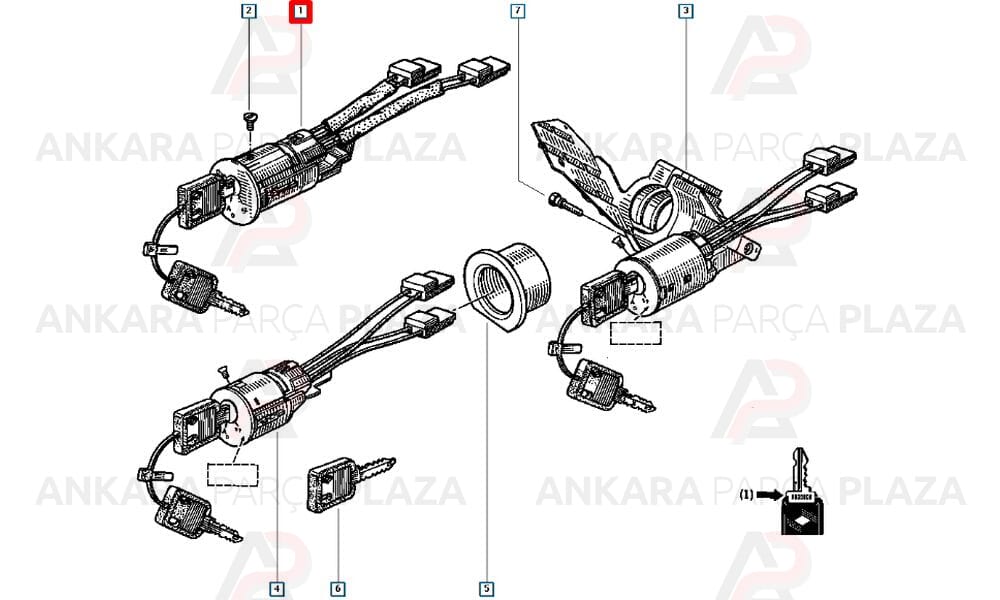 Kontak Anahtarı Renault 9 Renault 11