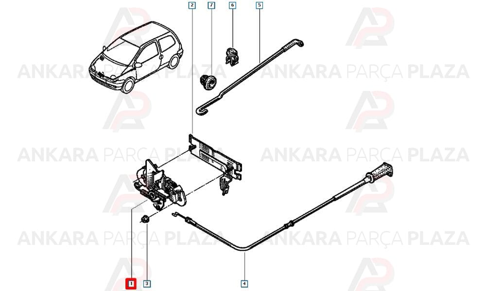 Motor Kaput Kilidi Twingo