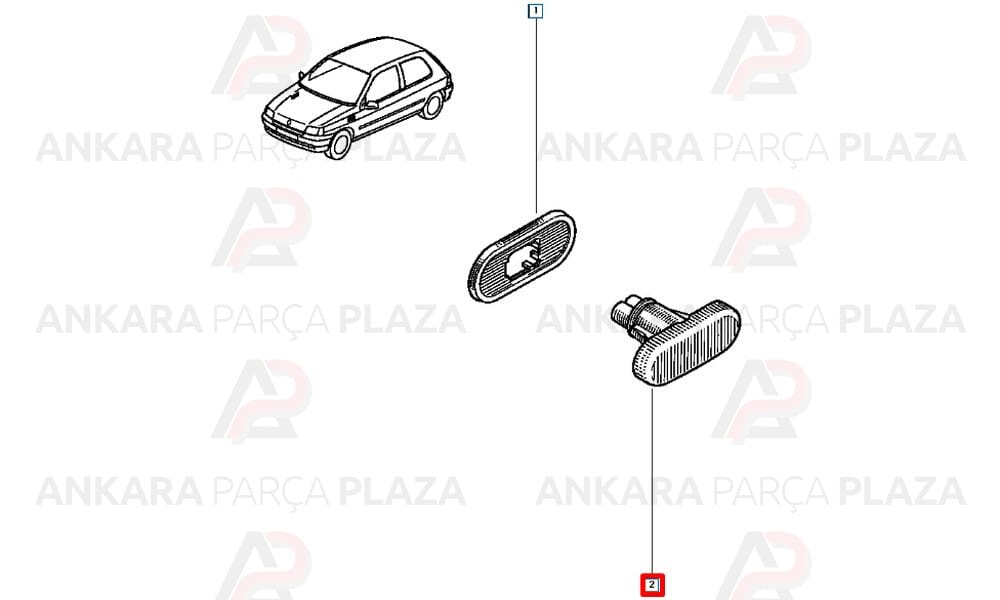 Kangoo 03 - 06 Ön Çamurluk Sinyali Sağ - Sol Aynı Adet Meydan