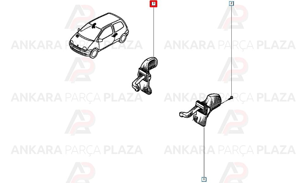 Dış Kapı Kolu Sağ Twingo 7700822425