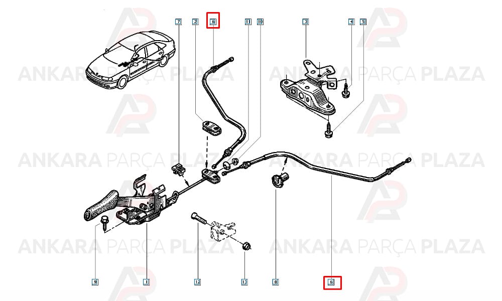 Renault Laguna El Fren Teli Kampanalı Cavo