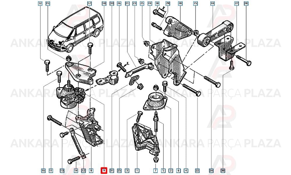 Motor Takozu Renault Laguna 1 99-02 2.0 8V 2.0 16V F3R F4R