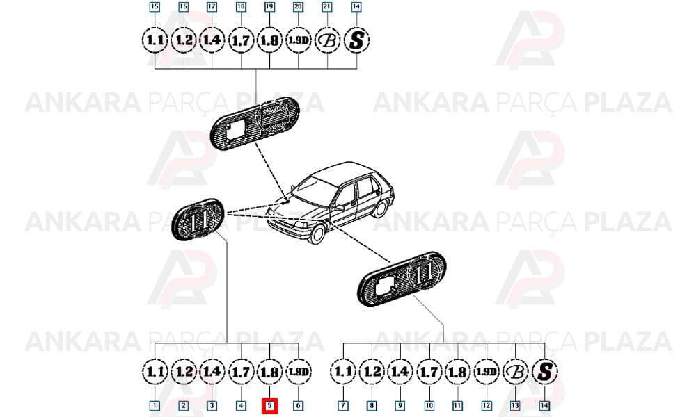 Renault 19 Monogram 7700823981