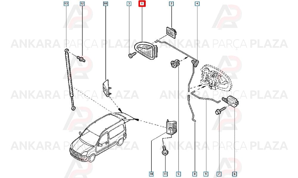Sağ Kapı İç Açma Kolu Megane Clio Kango 7700830079