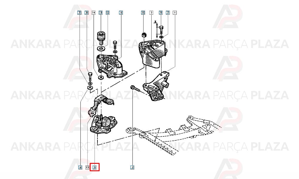 Motor Takozu Sağ Megane 1 Scenic 1 Laguna 1,9/2,0