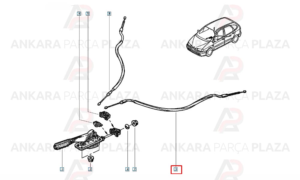 Renault Scenic El Fren Teli Cavo