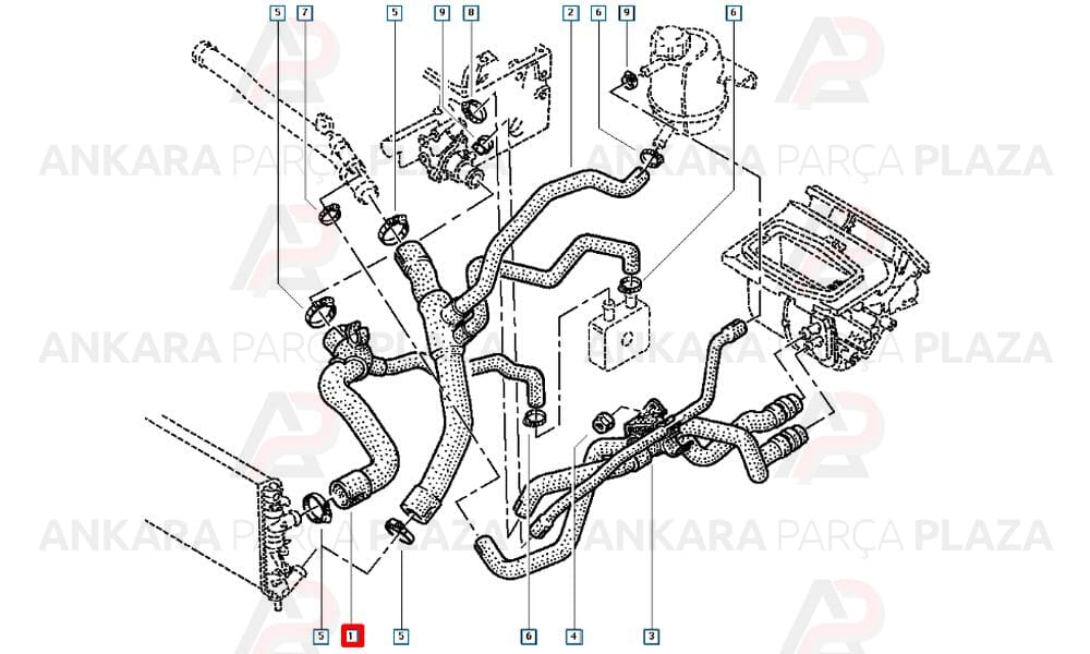 Radyatör Üst Hortumu Renault : Clio 2 1.6 Otomatik