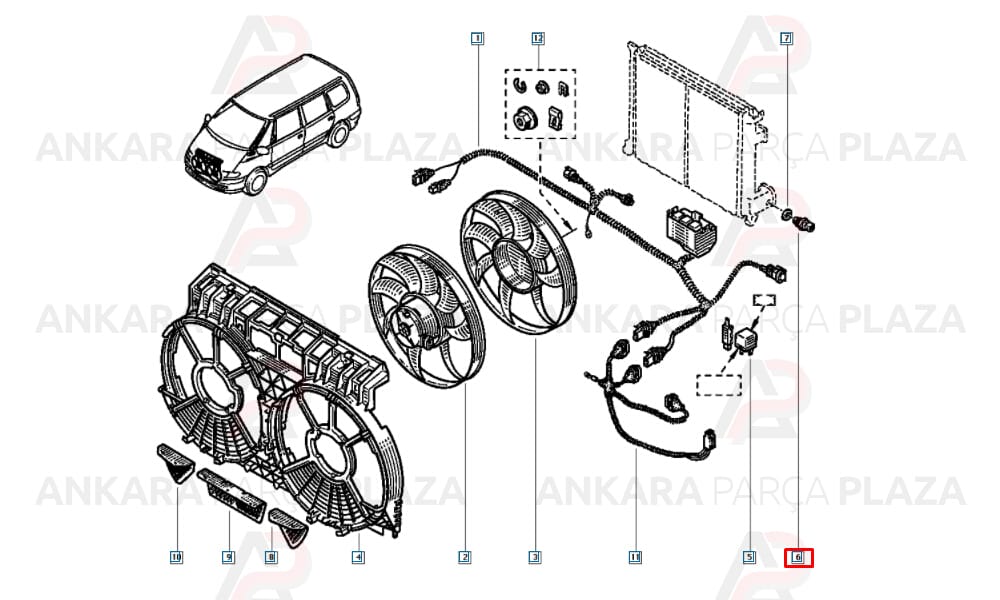 Clio Kangoo Laguna Megane Scenic Master Fan Müşürü 78/88° Vernet