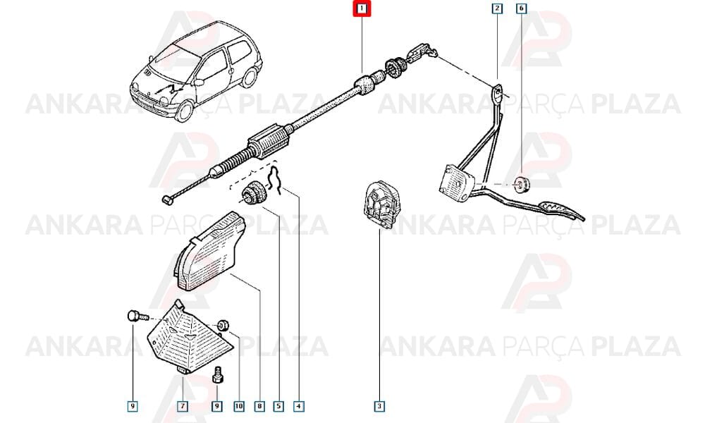 Renault Clio 1.2 / 1.8 1991-1996 Gaz Teli Cavo