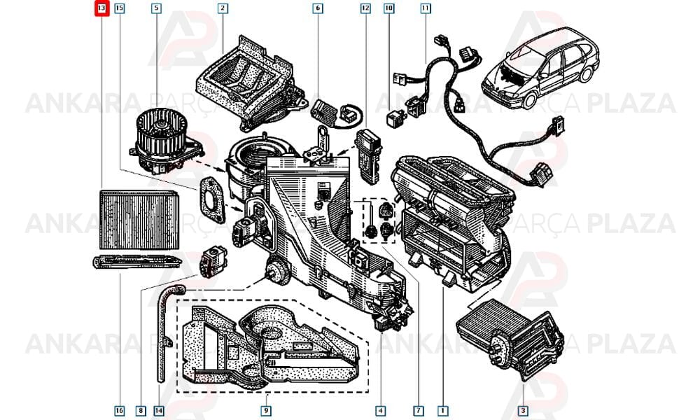 Polen Koku Filtresi Megane 1 Scenic 7700845222 7711228915