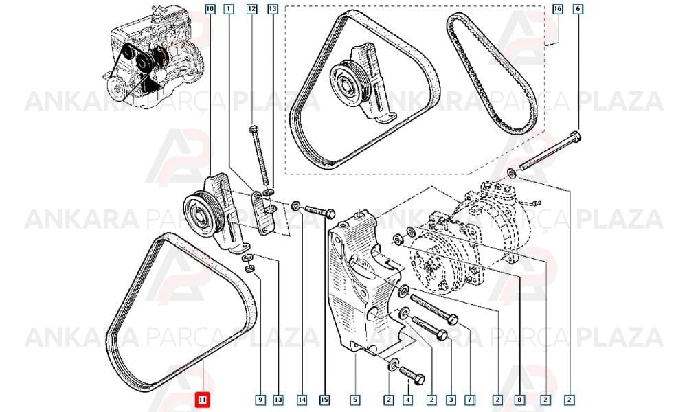 Kanallı Kayış Clio 4Pk1075