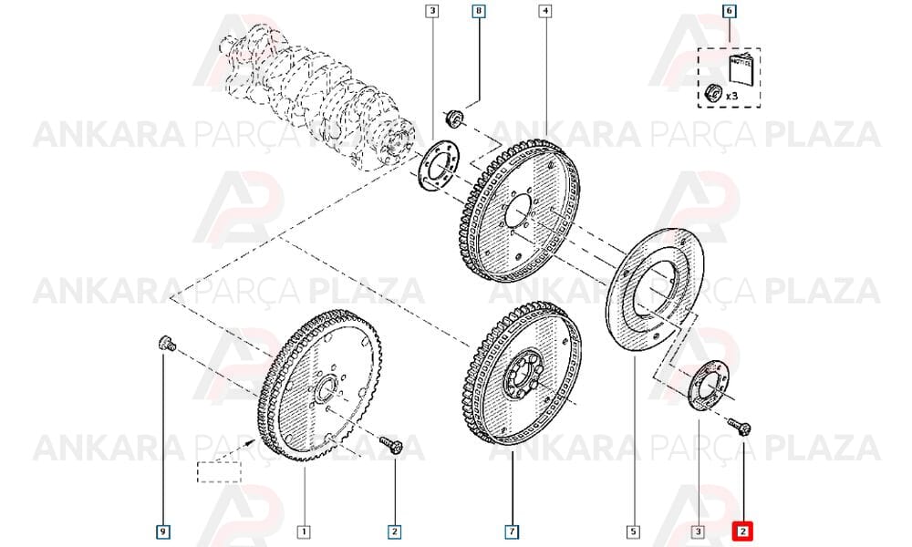Renault 19, Megane, Kangoo, Clio 1.4 8V 1.6 8V Volan Cıvatası Orijinal 7700854191