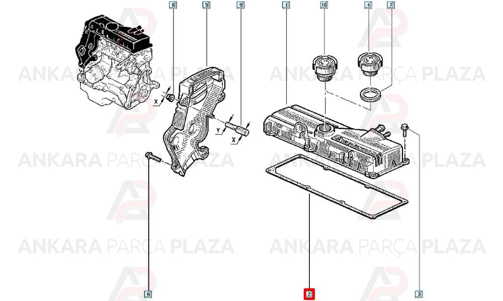 Üst Kapak Contası Renault 9 Clio Megane Express Amyantsız 1.4 1.6 K7M K7J