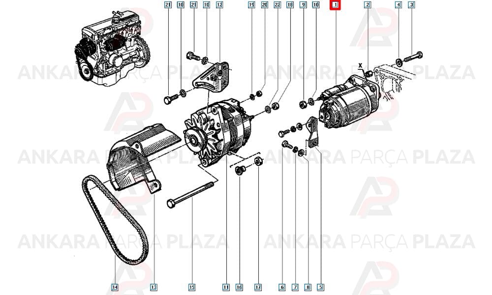 Marş Motoru 10 Dış Renault R 9, R 19 Şanzımanlı Tip