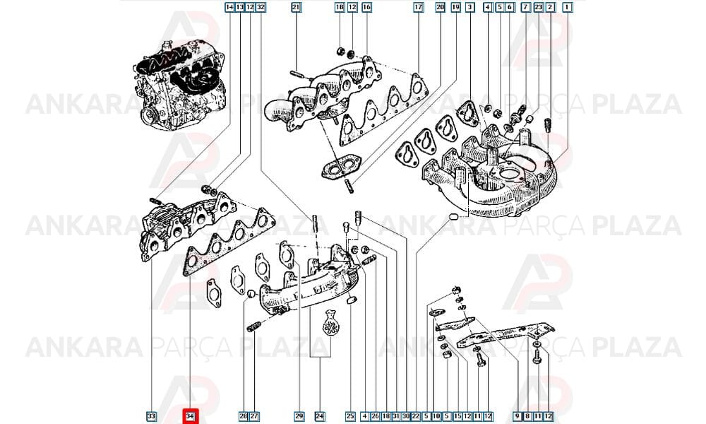 Renault 21 2.0 Egzoz Manifold Contası Oto Conta