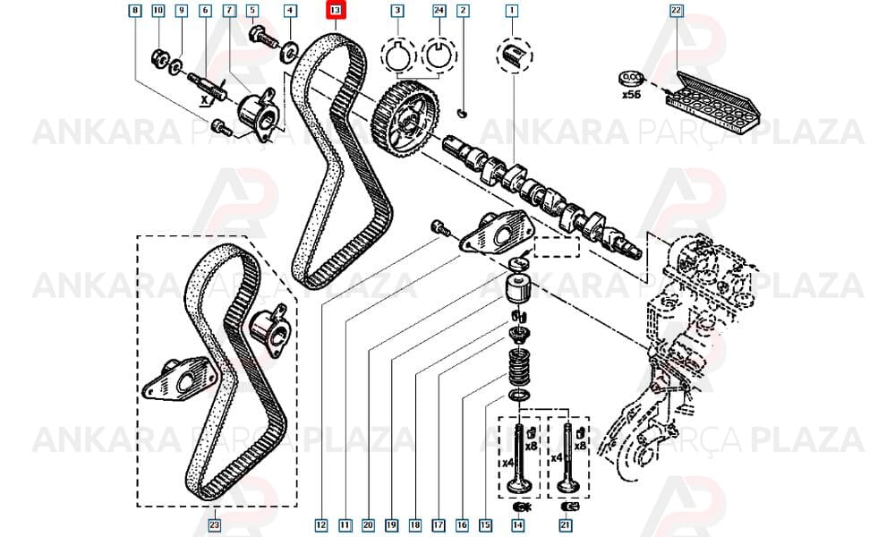 Laguna Megane 2,0 8V Triger Kayışı 127Sp190H Gmb