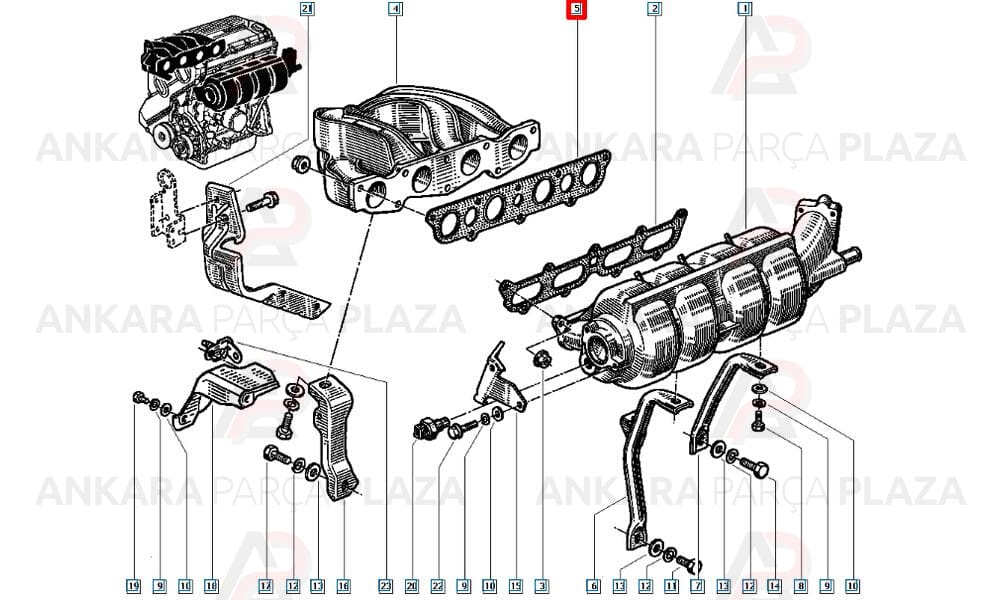 Renault Megane 2.0 16V Egzoz Manifold Contası F7R Royal