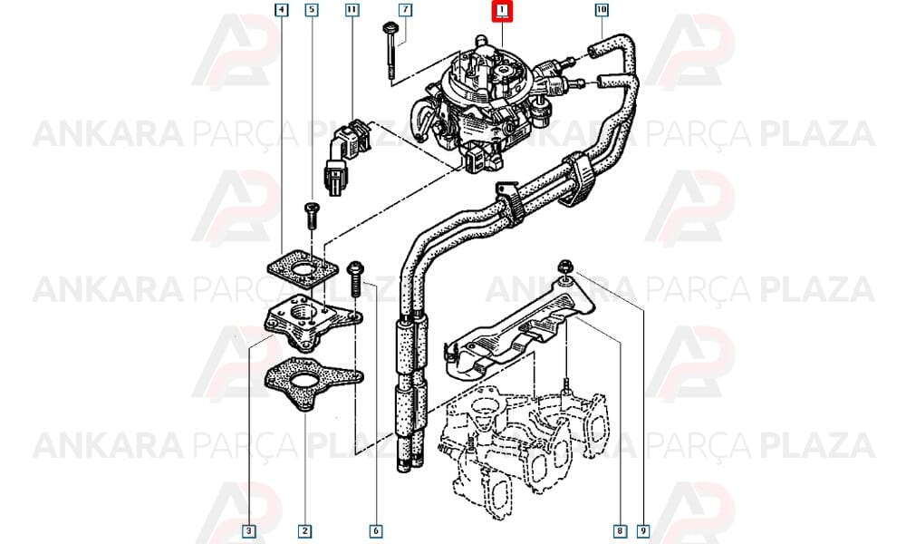 Renault 19 1.8 F3P Enjeksiyon Kelebek Kutusu 7700859545