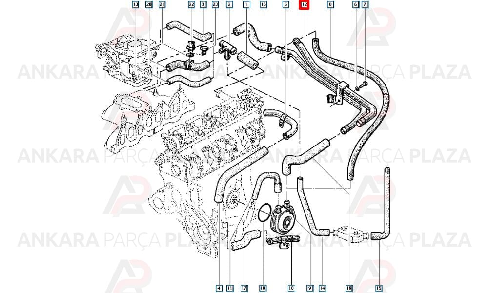 Kalorifer Borusu Çiftli Renault 21