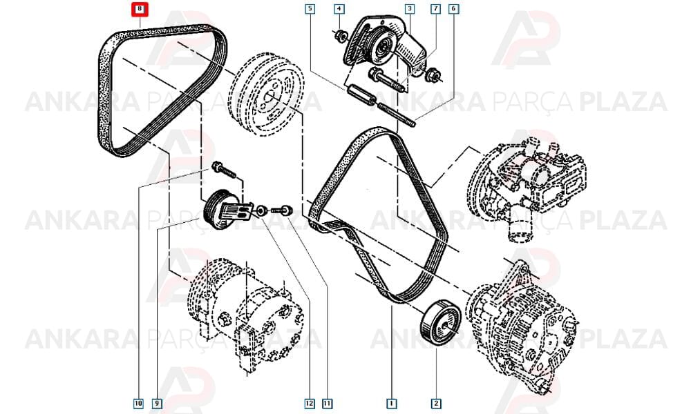 Renault Twingo Kanallı Kayış 1993 - 1996 5Pk903 Roadmax