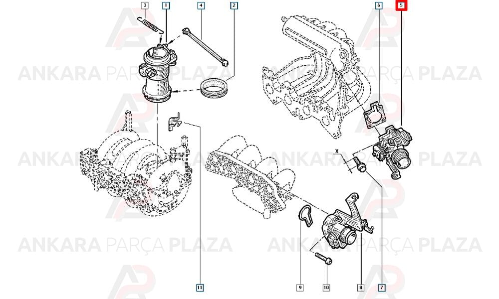 Renault 19 Megane 1,6 8V K7M Gaz Kelebeği Sagemfrans