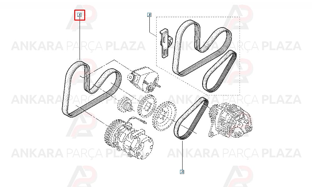 Renault 19, Megane Kanallı Kayış 5Pk1270 Gates