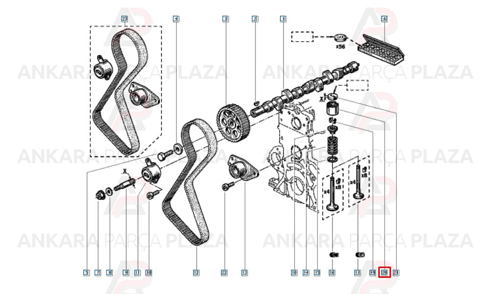 Renault 11 Txe Renault 21 Tse 1.7 Subap İticisi Orijinal 7700862314