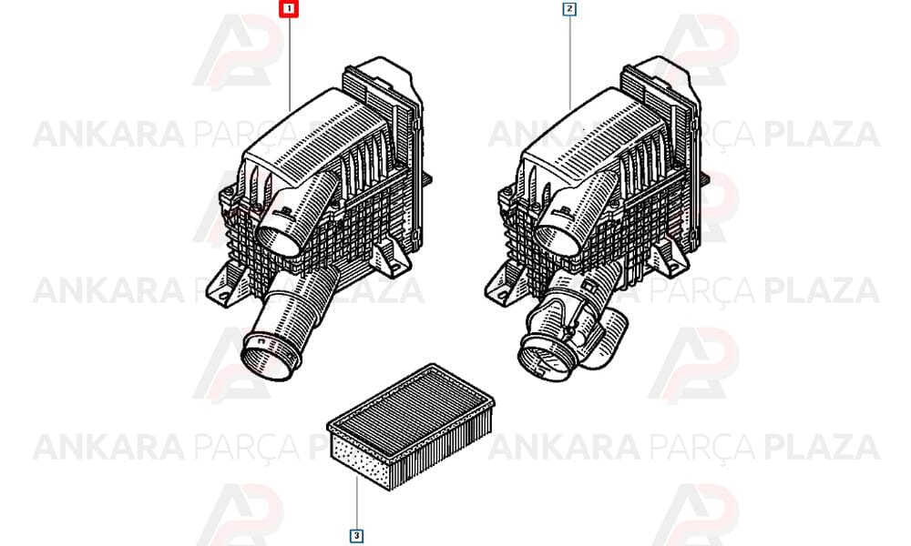 Hava Filtresi Komple N7Q Laguna 2.0 16V 1996 1999 7700862475