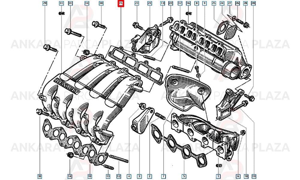 Laguna Manifold Contası G8T 7700862951