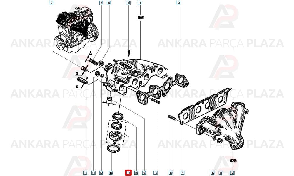 Manifolt Isı Müşürü E7J Megane Megane 7700864764