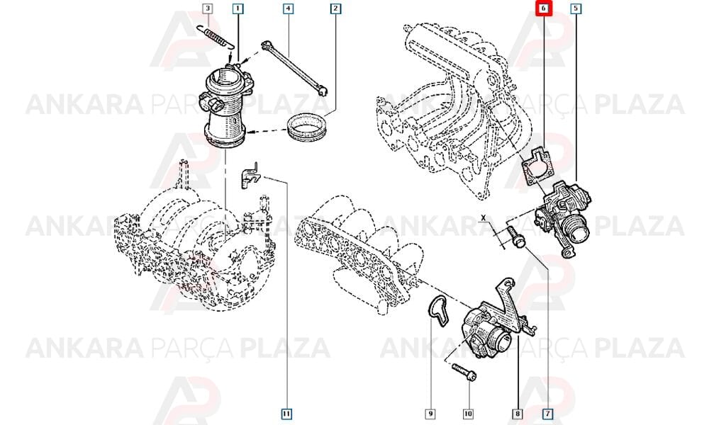 R19 Clio Megane 1.4 8V - 1.6 8V / K7J - K7M Kelebek Kutu Contası Royal