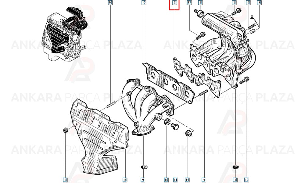 R19 Clio Megane 1.6 8V K7M Enj Emme Manifold Contası Royal