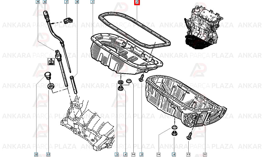 Karter Contası Clio 1 - 2 1996 - 2003 Twingo 1996 > 1.2 D7F