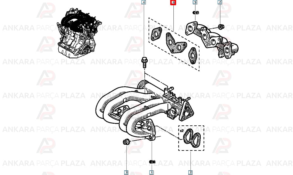 Egzoz Manifold Contası Çelik Clio Twingo 1,2 D7F