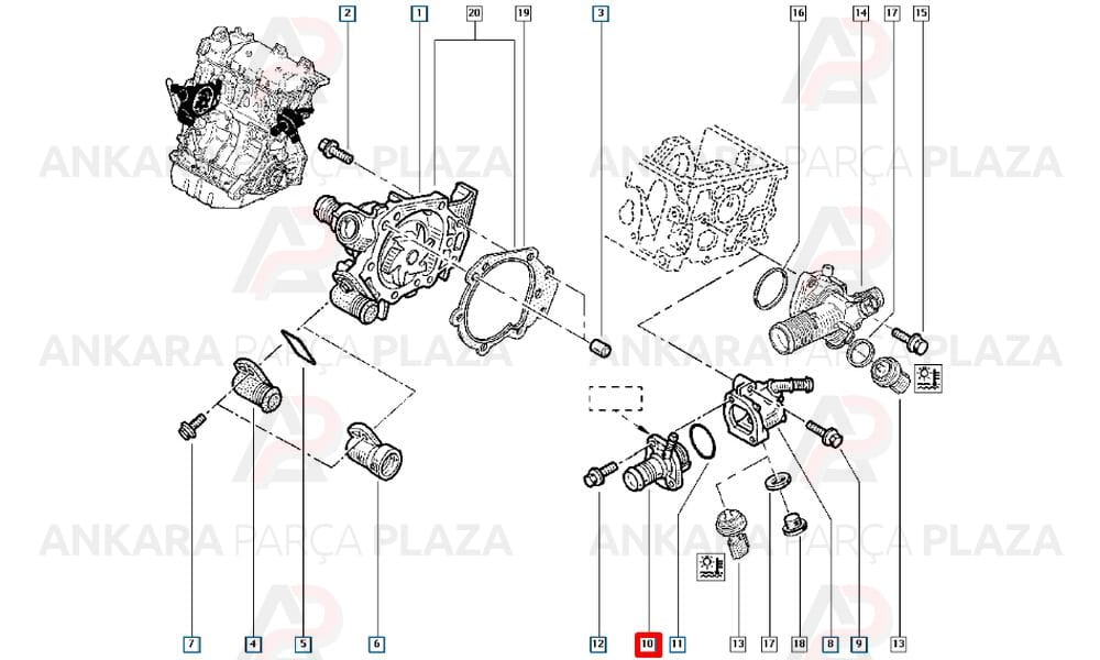 Clio Twingo 1,2 8V Termostat 89 C Contalı Vernet