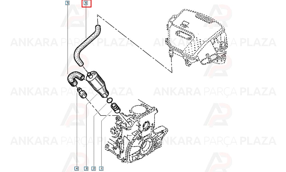 Kangoo 1.9 D Motor Yağ Buhar Hortumu Ytt