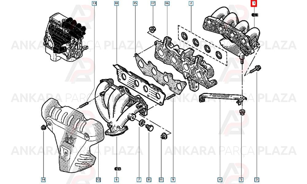 Kangoo Emme Manifoldu E7J 7700870201