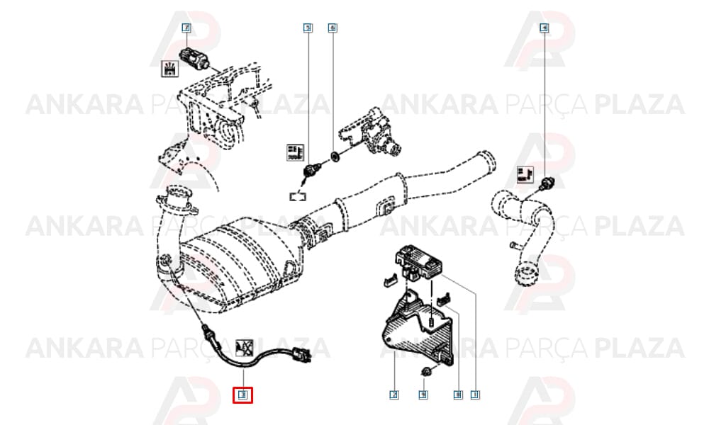 Lambda Oksijen Sensörü Sondası R19 Laguna Megane 1.8 2.0 7700870318 7700854148